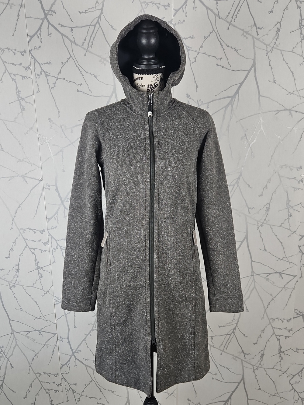 Lululemon Gray Tweed Microfleece Full Zip Apres Sport Long Jacket